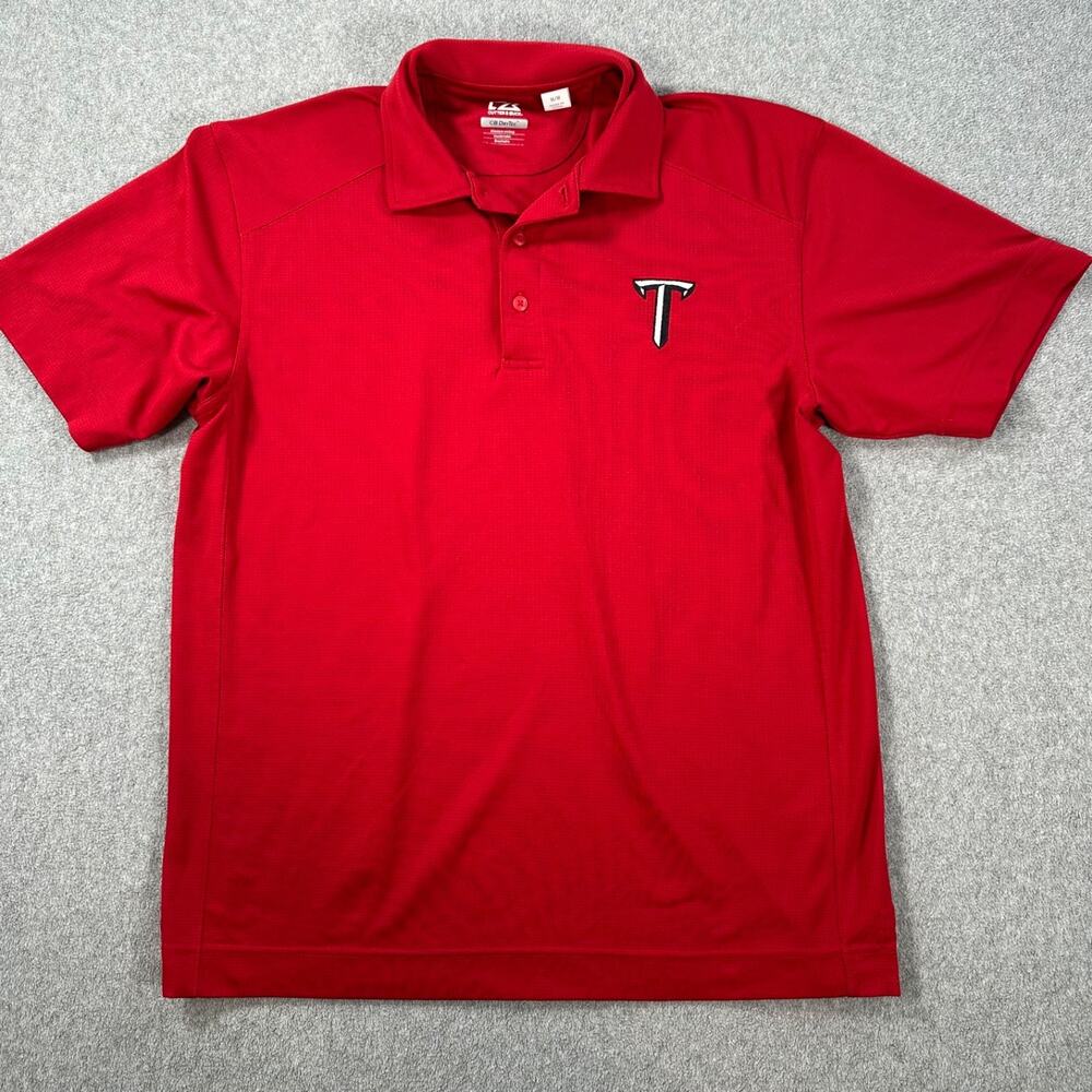 Texas Tech Raiders Polo Shirt Men's Medium Cutter & Buck Short Sleeve Red DryTec